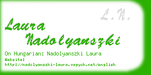 laura nadolyanszki business card